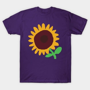 Minimal Artsy Sun Flower T-Shirt